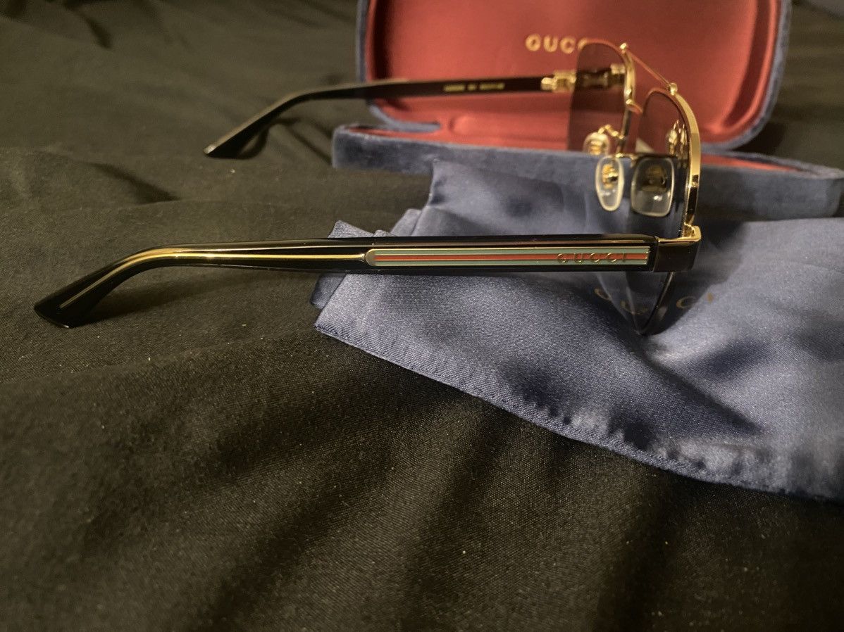 Gucci Black and gold polarized Gucci sunglasses Size ONE SIZE - 2 Thumbnail