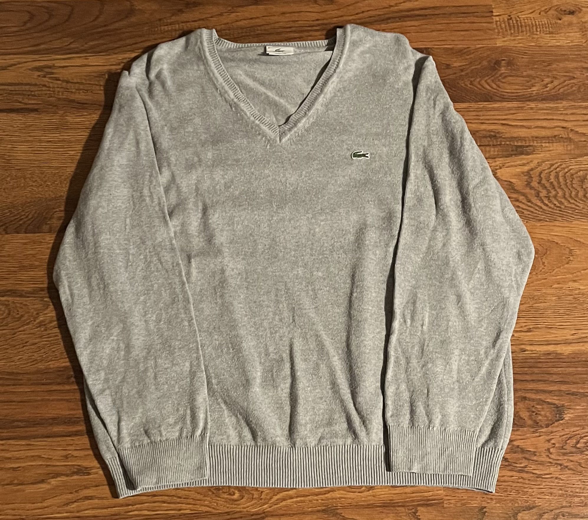Lacoste Lacoste V-Neck Sweater Knit Crocodile Logo Pullover Size US XL / EU 56 / 4 - 1 Thumbnail