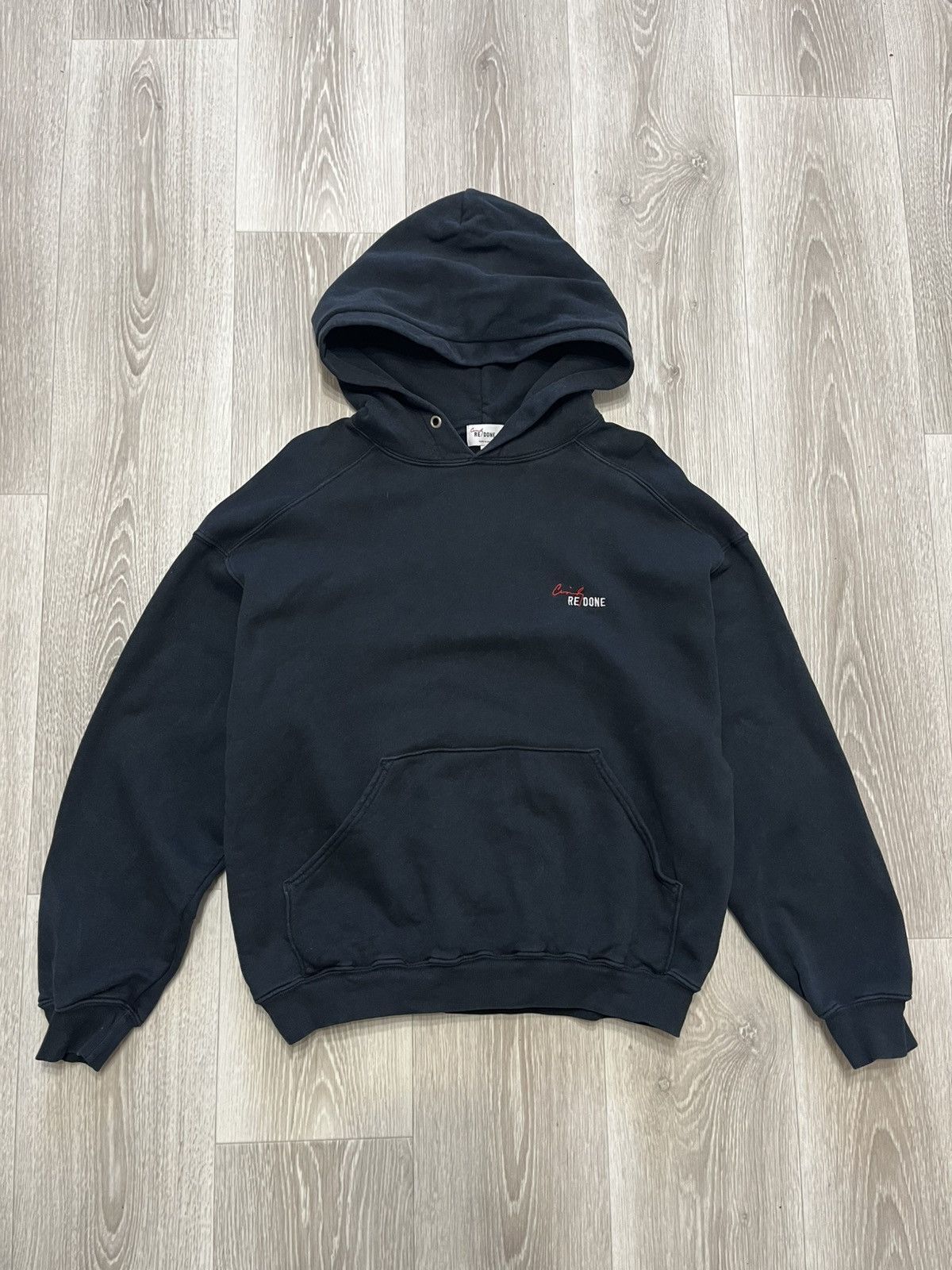 RE/DONE Re/Done Cindy Crawford Black Hoodie Big Logo Cindy USA Made Size US S / EU 44-46 / 1 - 3 Thumbnail