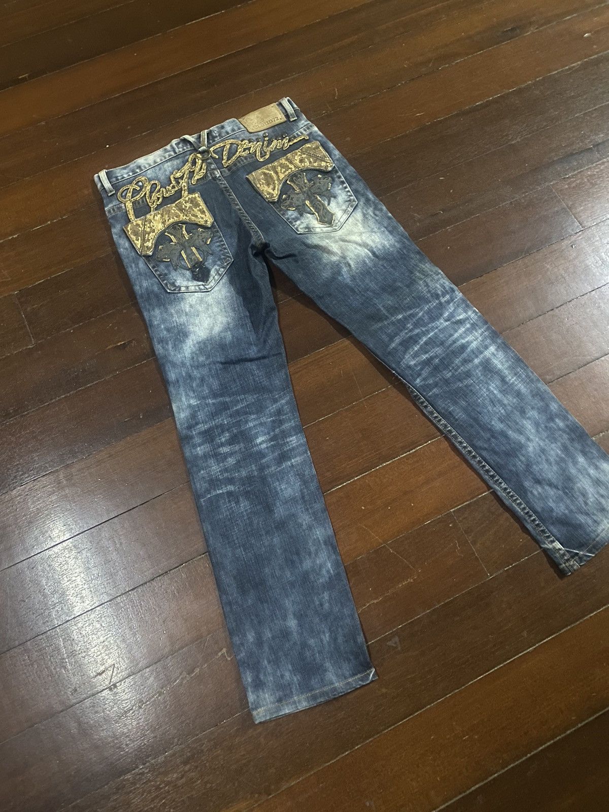 If Six Was Nine Rare Cloud 72 tribal flared jeans clawmark distressed Size US 35 - 2 Thumbnail