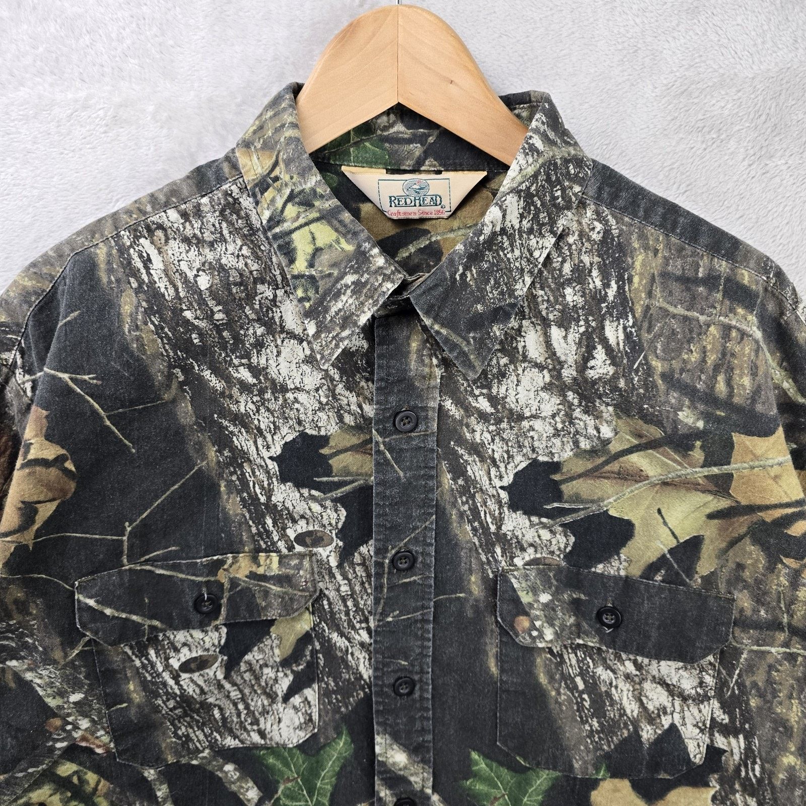 Redhead Red Head Mossy Oak Shirt XL Camouflage Long Sleeve Hunting Size US XL / EU 56 / 4 - 3 Thumbnail
