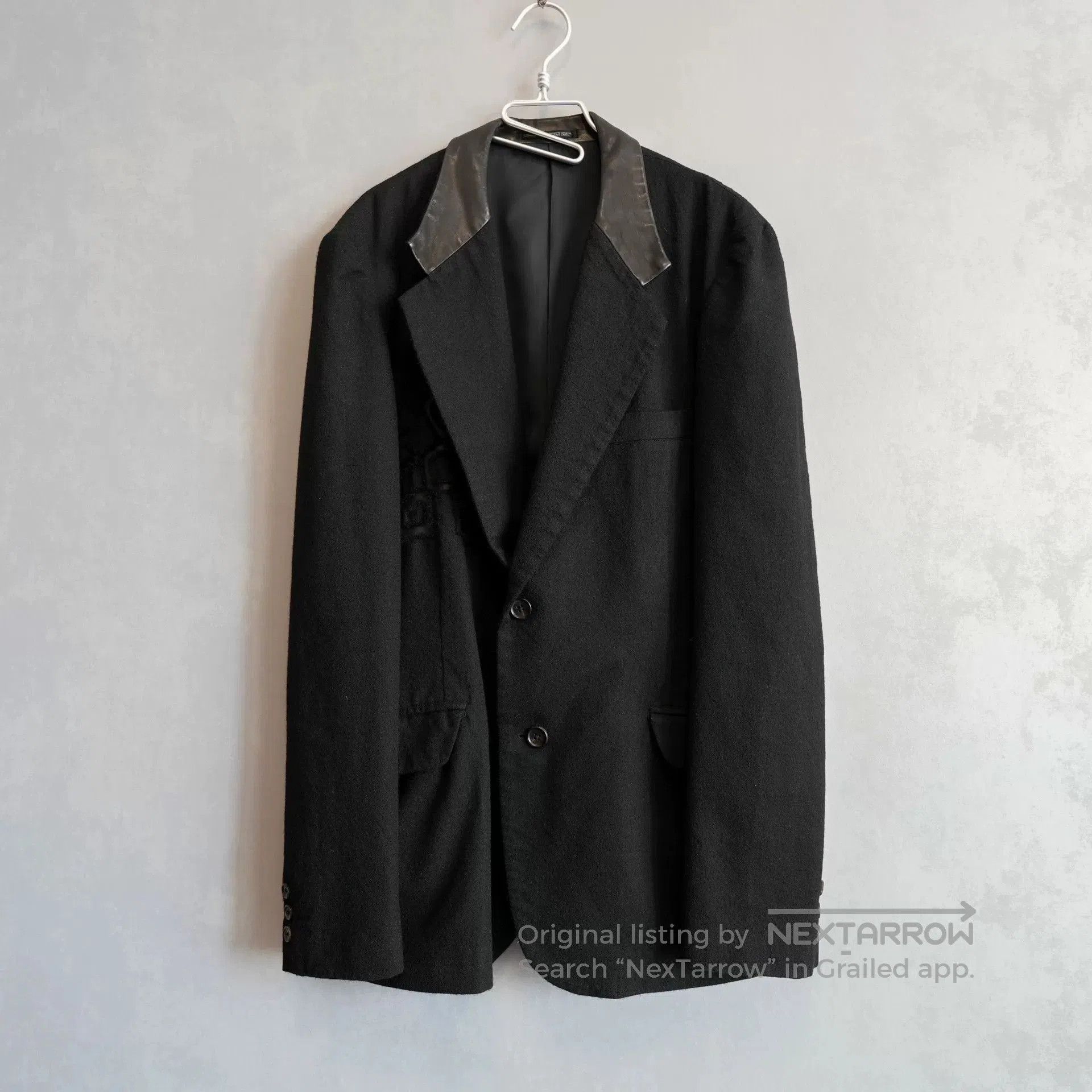 Yohji Yamamoto Yohji Yamamoto Black Wool Jacket. Size US XL / EU 56 / 4 - 2 Thumbnail