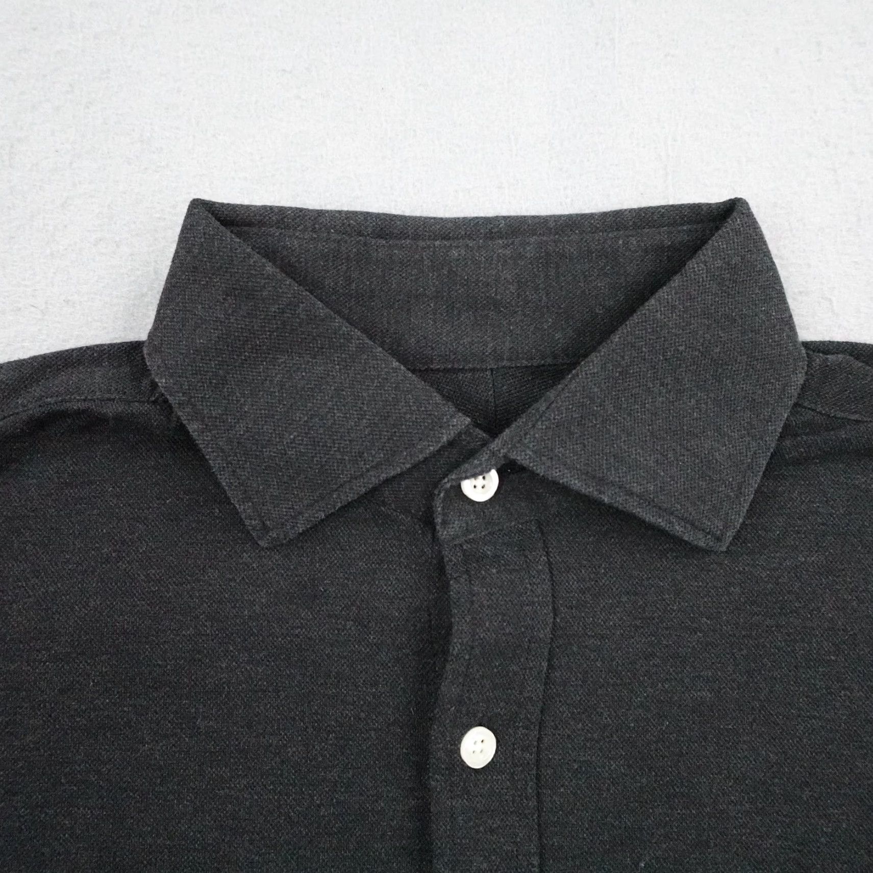 Proper Cloth Proper Cloth Dress Shirt Mens 16 32 Dark Charcoal Ventura Knit Pique Button Up Size 42R - 2 Thumbnail