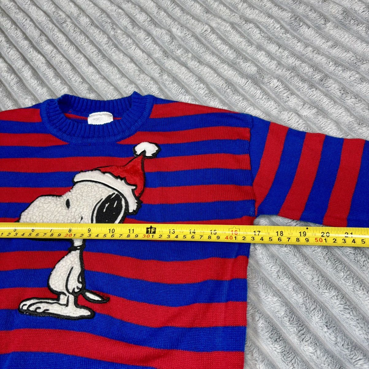 Peanuts PEANUTS Girls Youth Size XS Holiday Sweater Red/Blue Size XS / US 0-2 / IT 36-38 - 5 Thumbnail