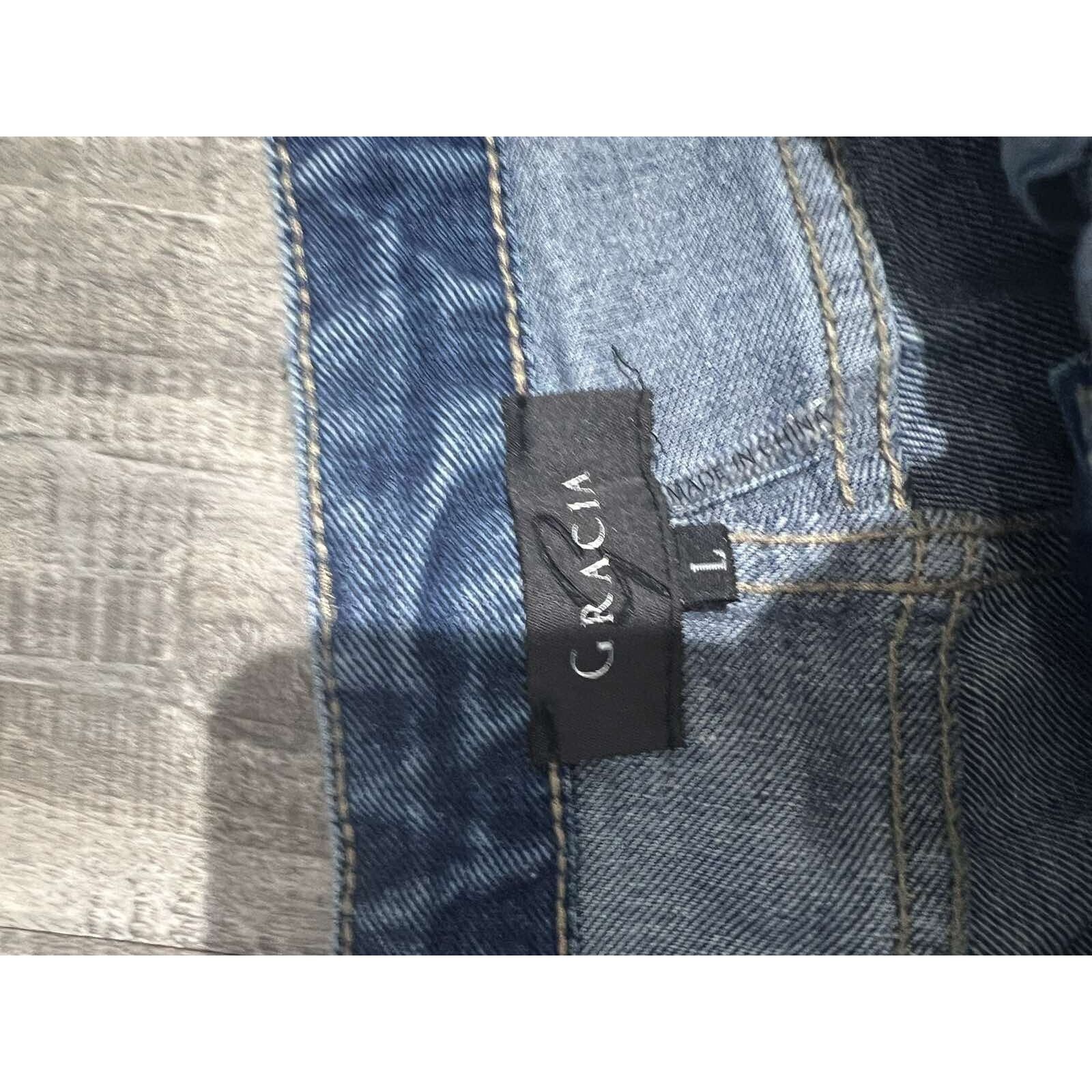 Gaziano & Girling Gracia Women Distressed Denim Shorts Blue Size Large A000497 Size 30" / US 8 / IT 44 - 7 Thumbnail
