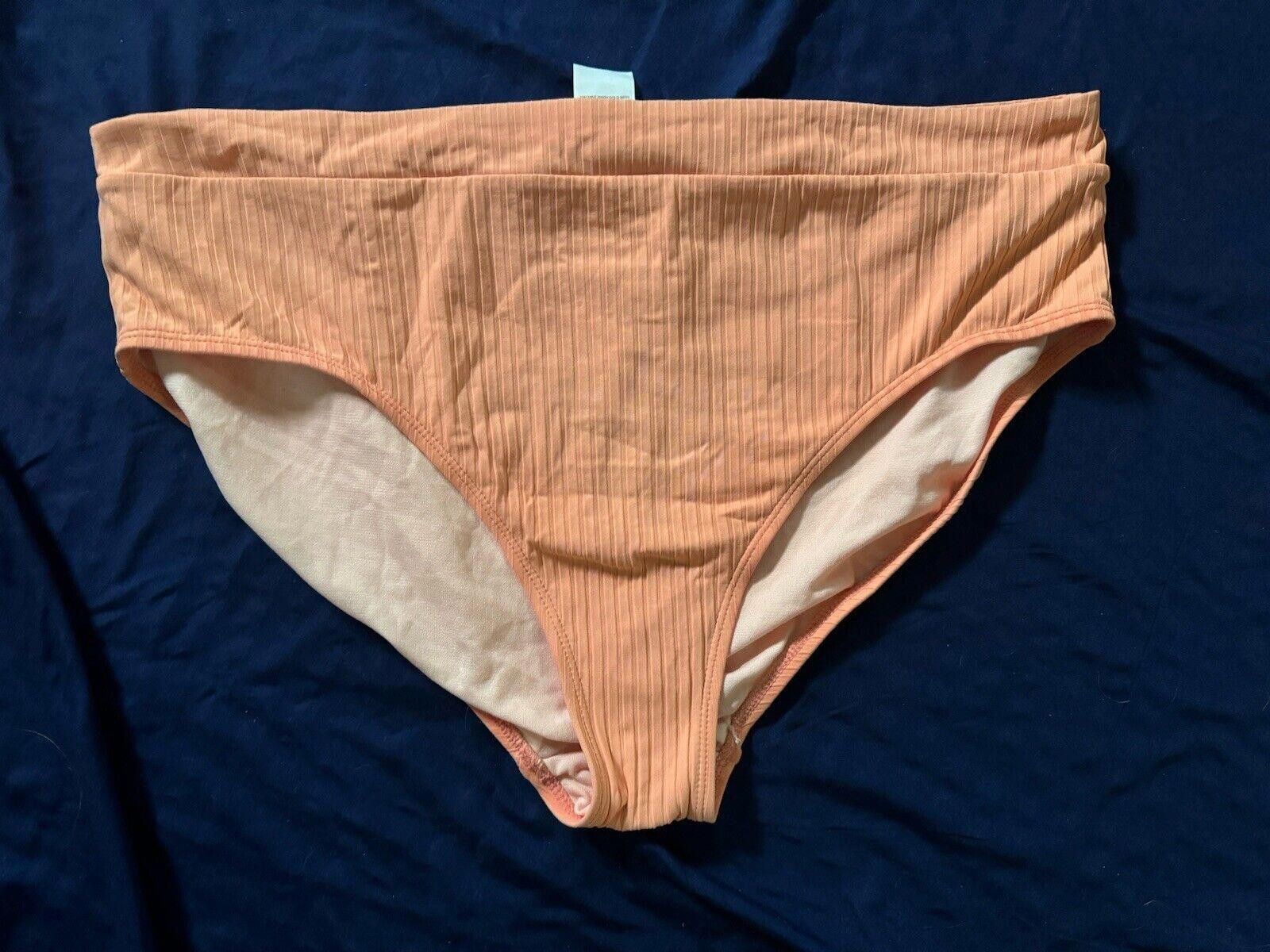Designer Women’s Peach Colored Bikini Bottom Size XL Size ONE SIZE - 1 Thumbnail