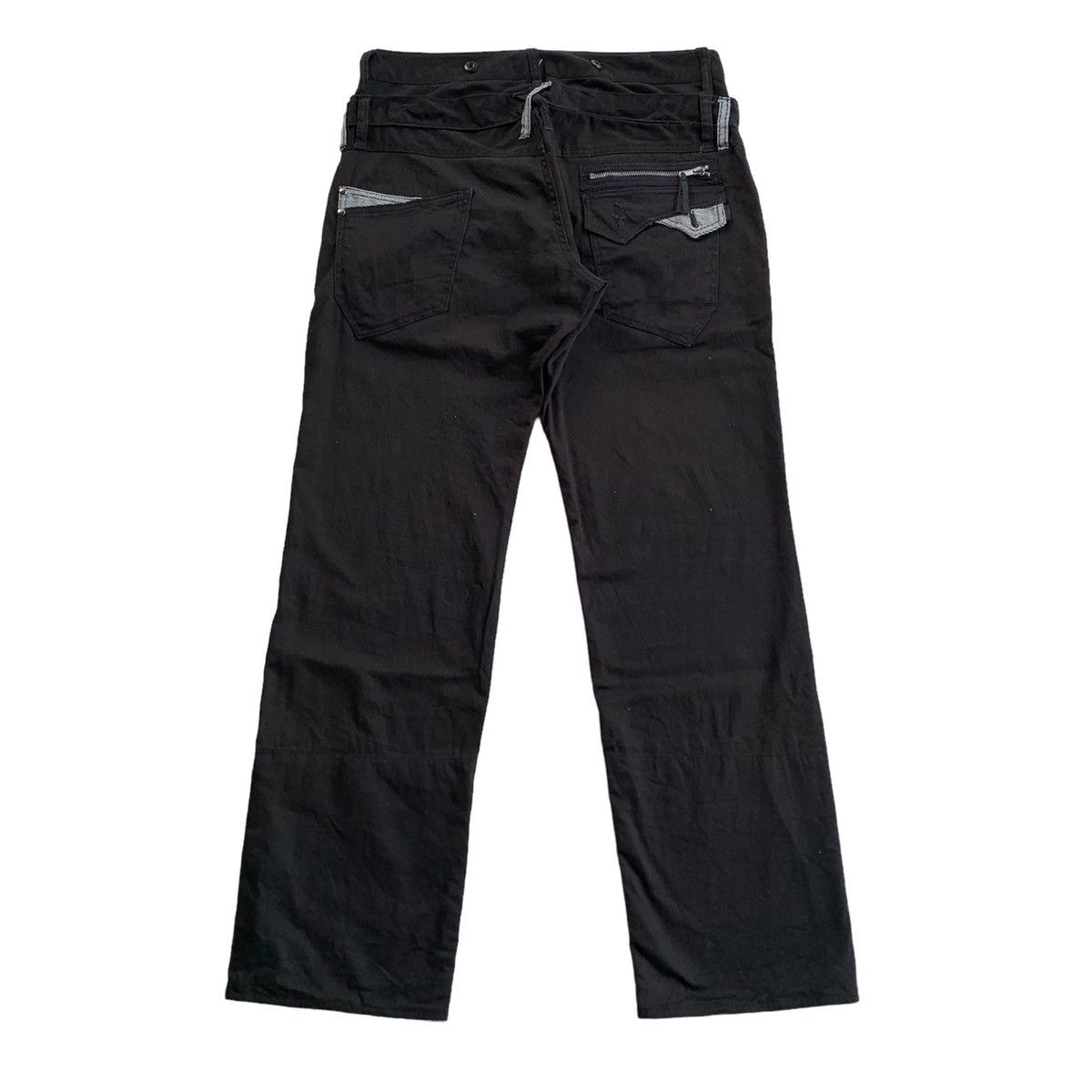 Japanese Brand 2000s Japanese Brand Wild Multi Zipper Double Waist Jeans Size US 32 / EU 48 - 4 Thumbnail