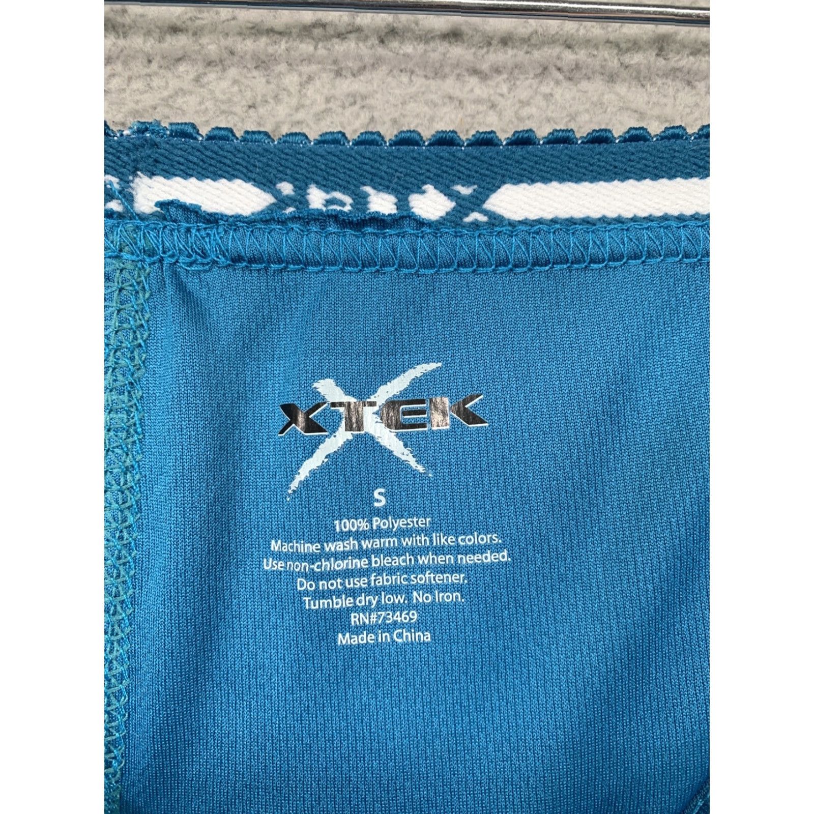 Vintage Xtek Blue Teal Leggings Size Small Athletic Workout Polyester Running Jogging Women's Skinny Compression Activewear Convenience: Pre-Owned Size 28" / US 6 / IT 42 - 7 Thumbnail