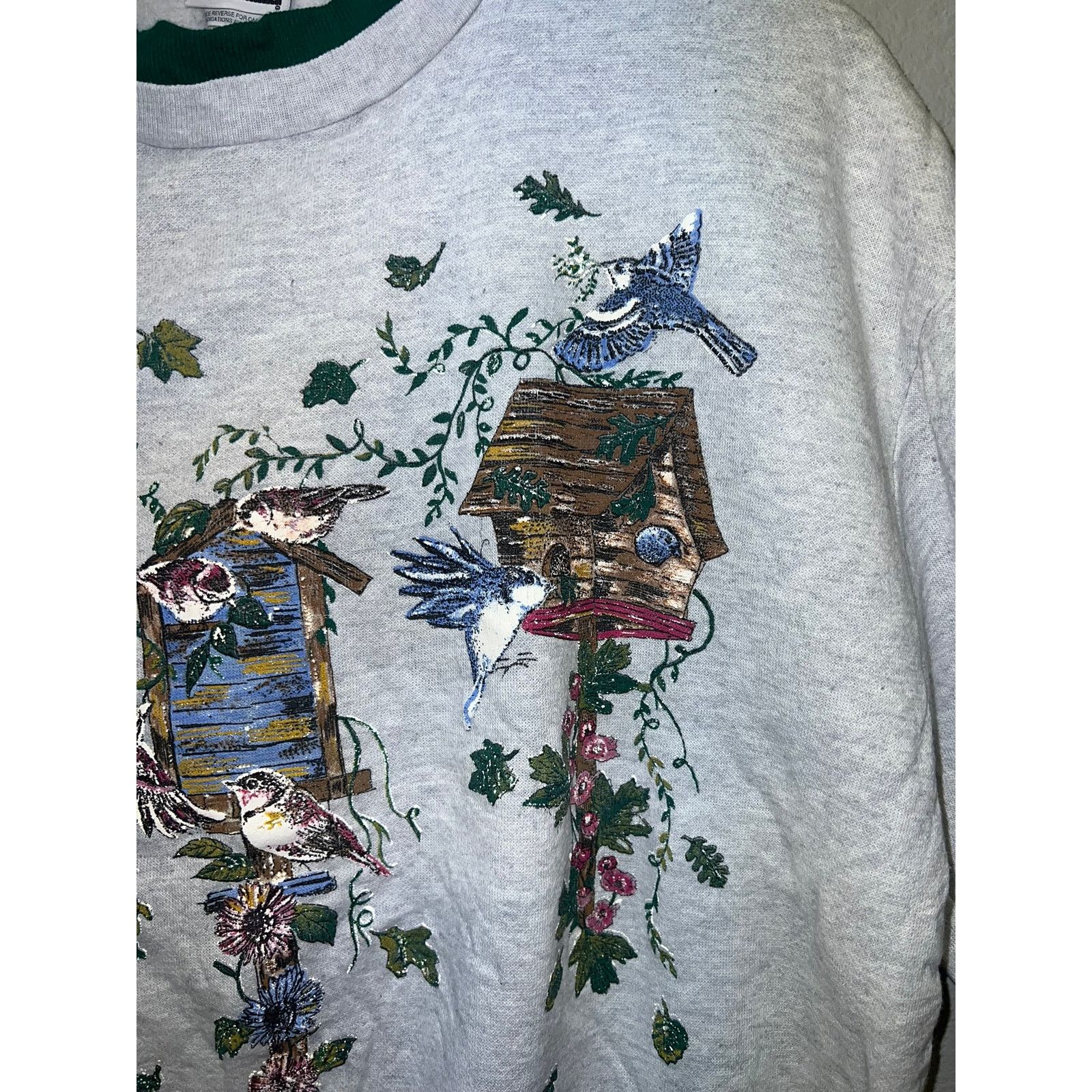 Vintage Vintage Bird Sweatshirt Birdhouse Cottagecore Crewneck L Size US L / EU 52-54 / 3 - 4 Thumbnail