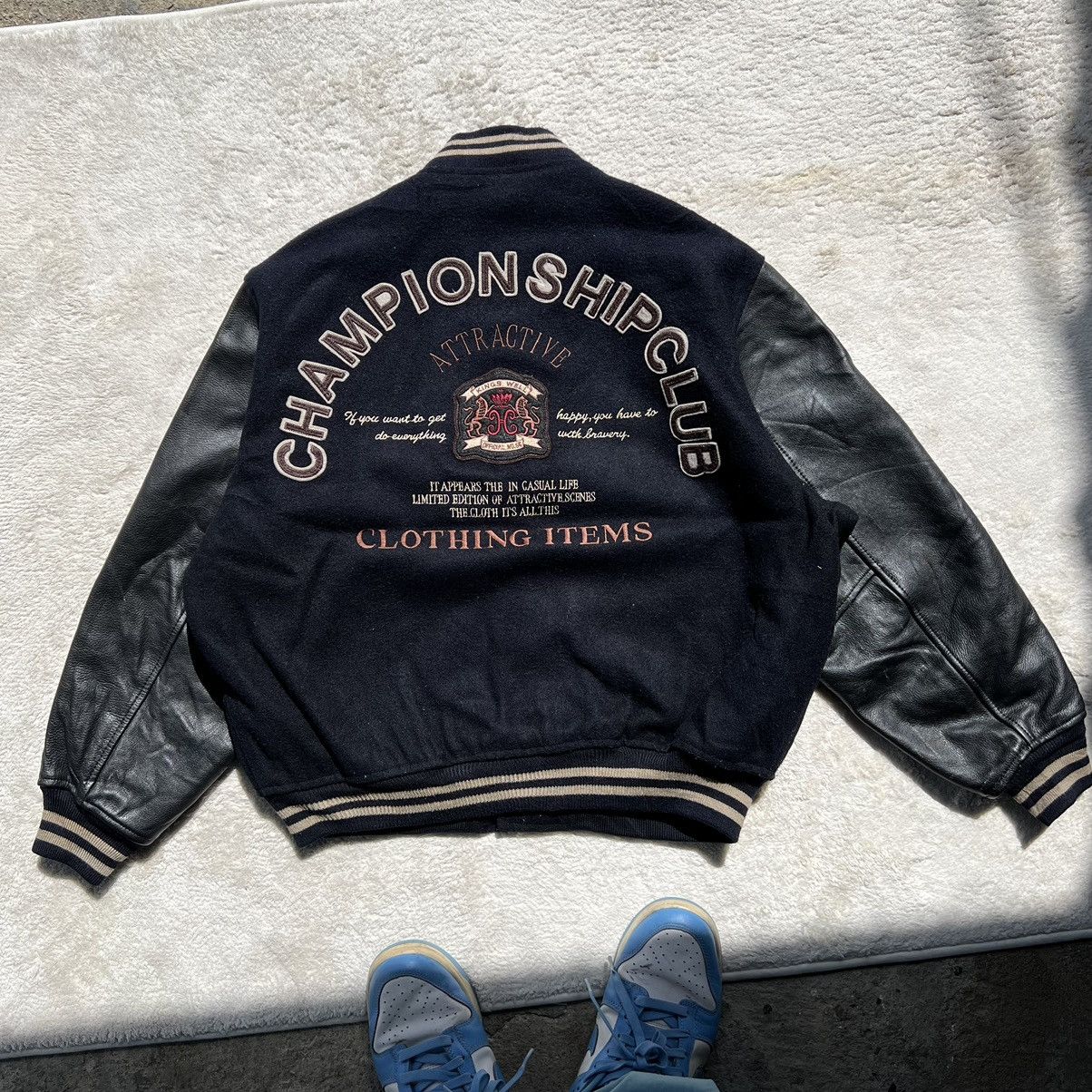 Vintage Varsity Jacket Leather MacHope 90's Letterman Wool Size US M / EU 48-50 / 2 - 7 Thumbnail