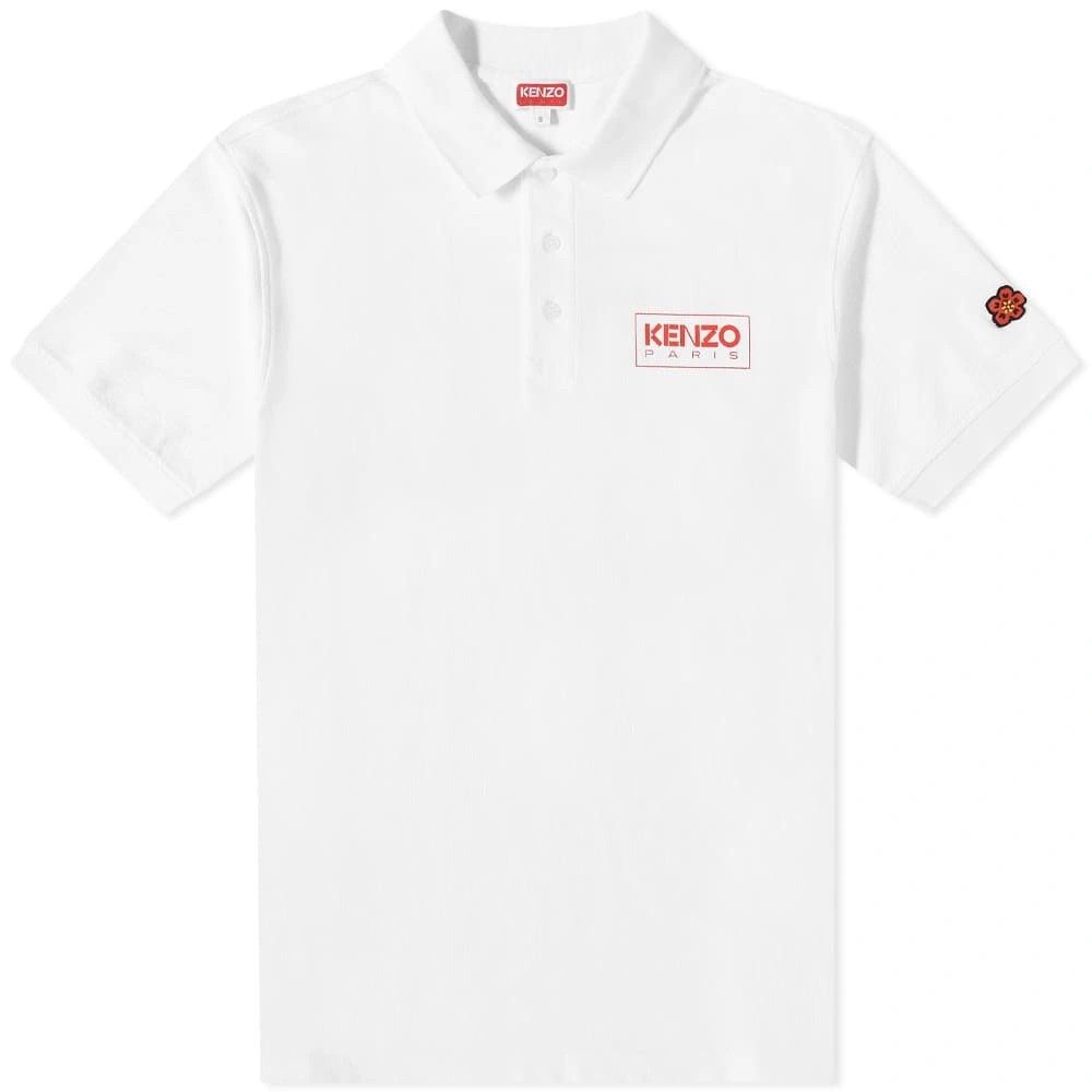 Kenzo o1mle0624 Logo Polo Shirt in White/Red Size US M / EU 48-50 / 2 - 1 Thumbnail
