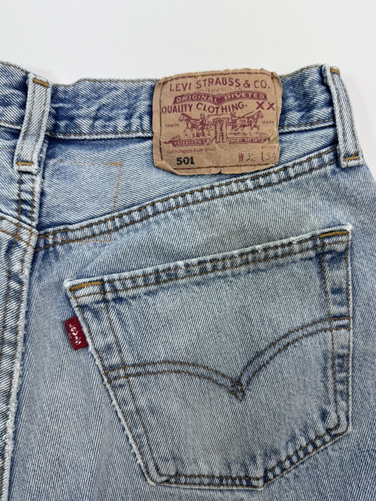 RRR-123 BAPTISM STRAIGHT LEG DENIM SHORTS Size US 32 / EU 48 - 3 Thumbnail