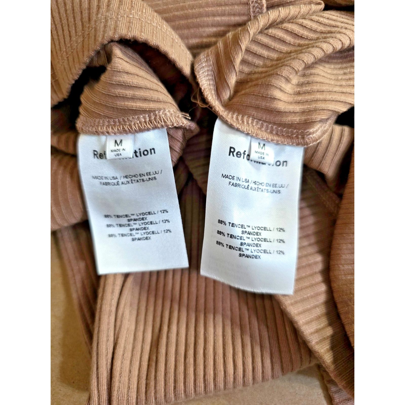 Reformation Reformation pant/cardigan set Clay sz M USA Made Size M / US 6-8 / IT 42-44 - 5 Thumbnail