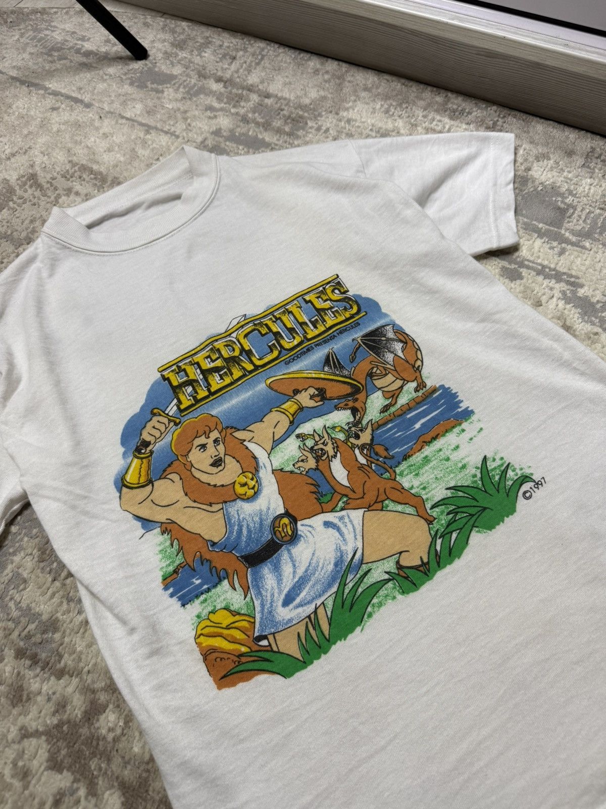 Disney Rare 1997 Disney Hercules Vintage Tee – Original Movie Promo Size US S / EU 44-46 / 1 - 2 Thumbnail