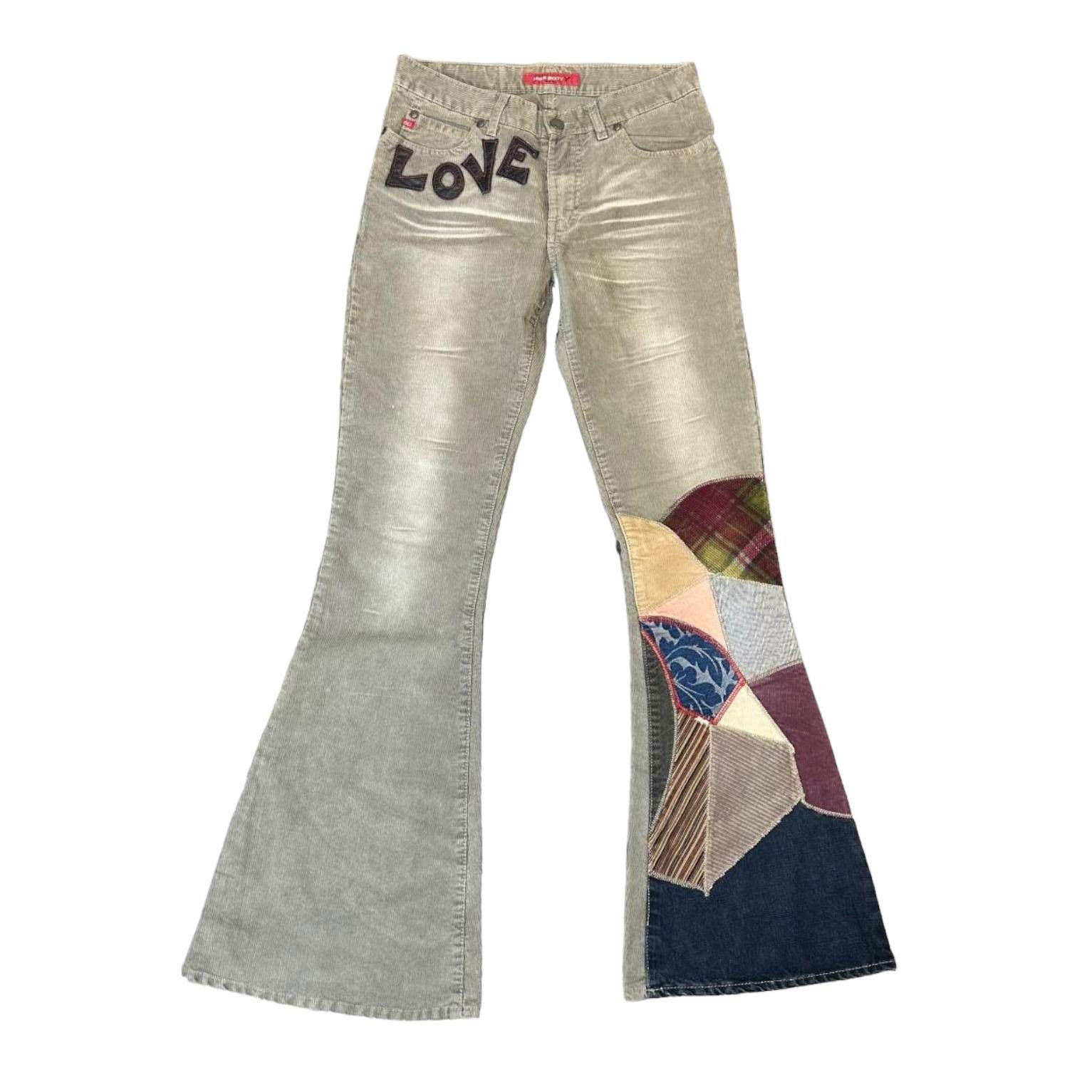 Miss Sixty The Miss Sixty Flare Pathwork Denim Pants Size 32" / US 10 / IT 46 - 1 Thumbnail