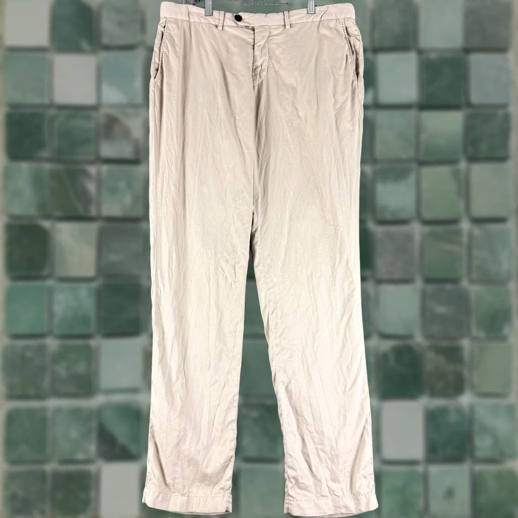Faherty Faherty Mens Chino Pants Casual Workwear Travel Solid Beige 36 Khaki Linen Blend Straight Leg 31in Inseam Regular Size US 36 / EU 52 - 1 Thumbnail