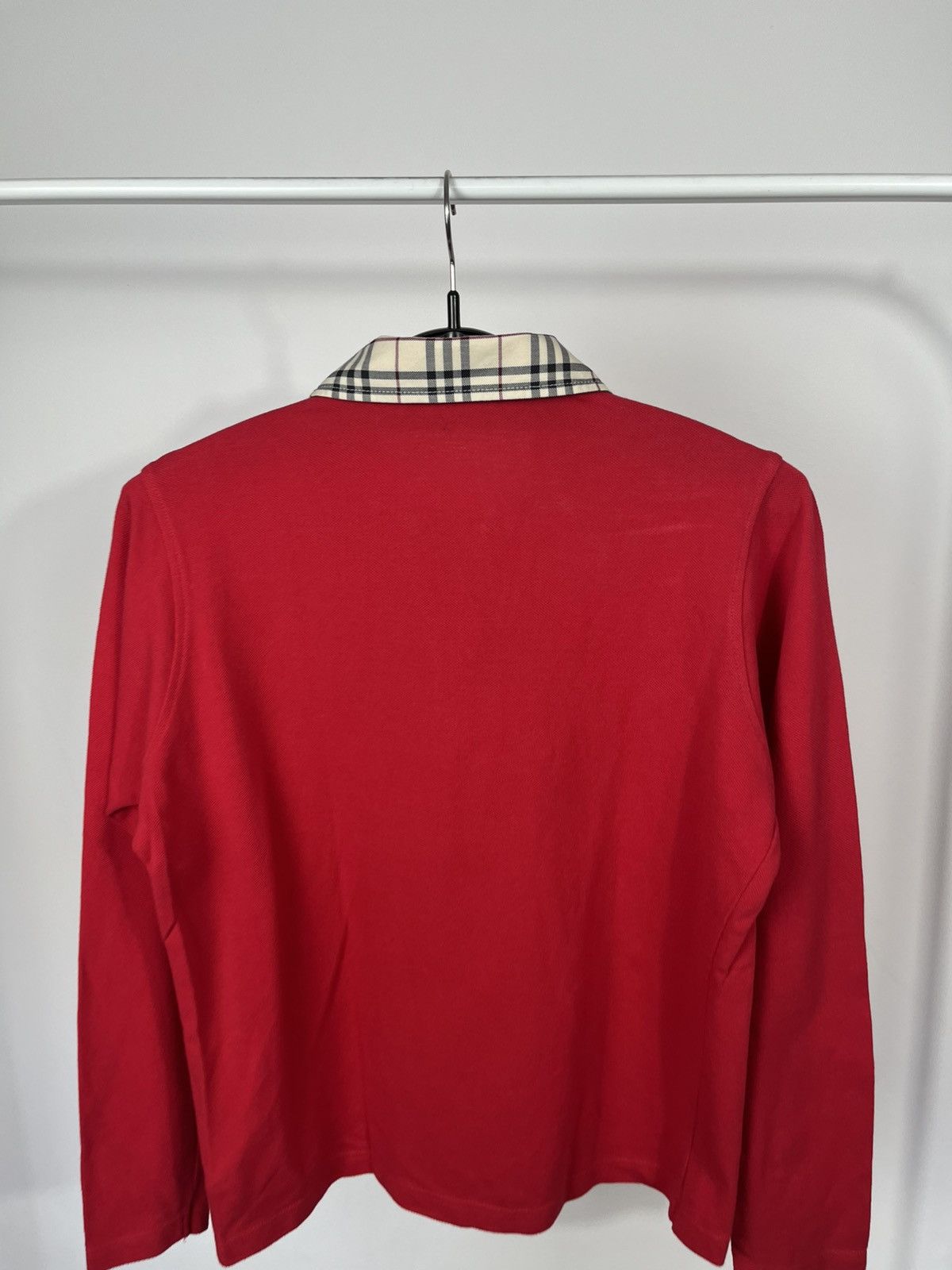 Burberry Burberry London Polo Shirt Nova Check Collar Long Sleeve L Size L / US 10 / IT 46 - 12 Thumbnail