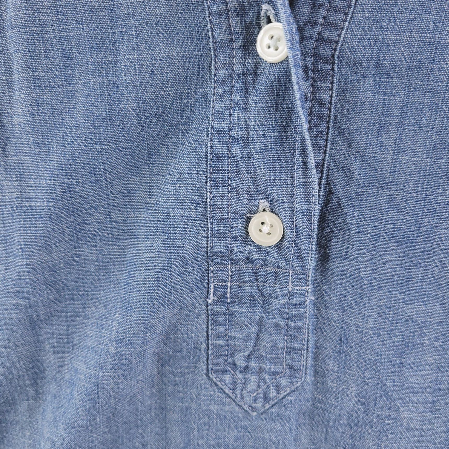 J.Crew J Crew Shirt Womens XS Blue Chambray Popover Button Denim Shirt Size XS / US 0-2 / IT 36-38 - 4 Thumbnail