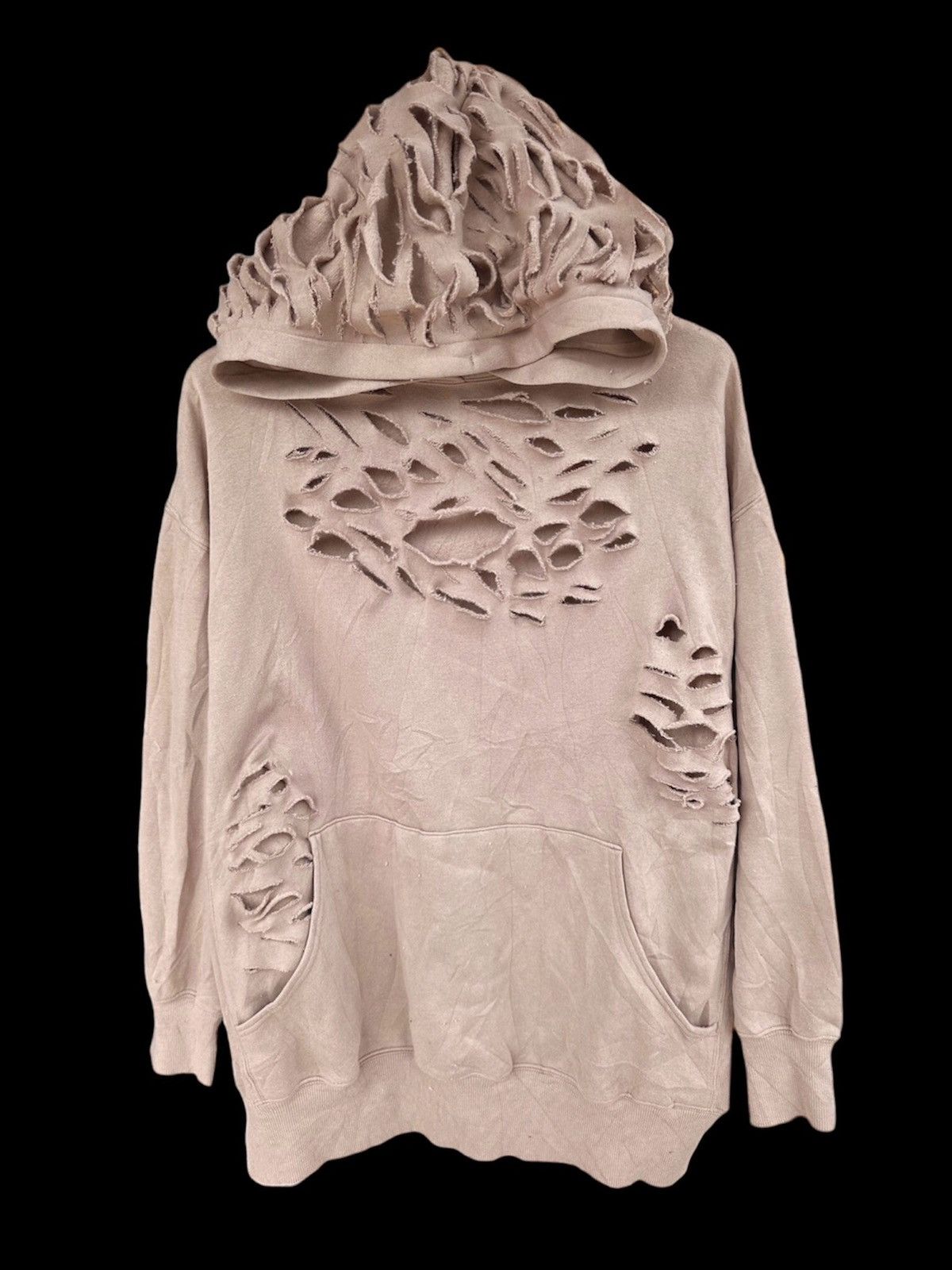 image of Hysteric Glamour x If Six Was Nine Distressed Hoodie Brown Gu Ifsixwasnine Lgb, Men's (Size Large)
