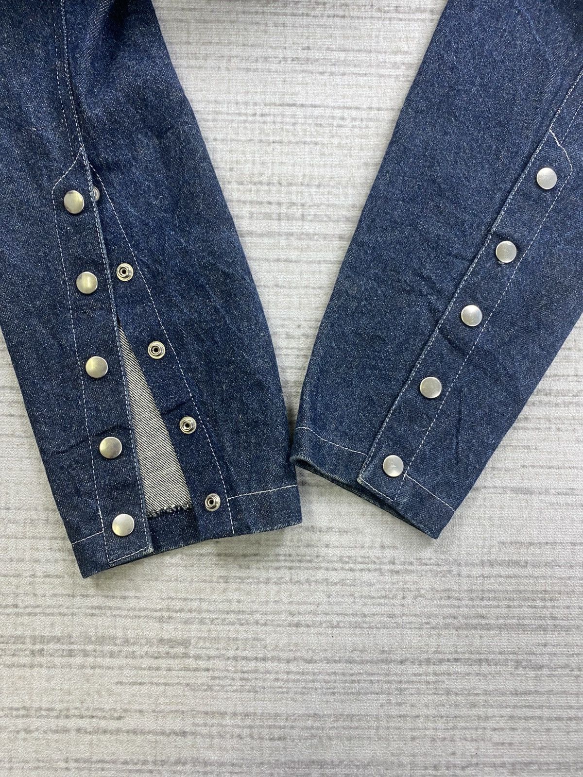 Vintage 🔥Rare Vintage Bourbon Punk Cropped Denim Jacket Size M / US 6-8 / IT 42-44 - 7 Thumbnail