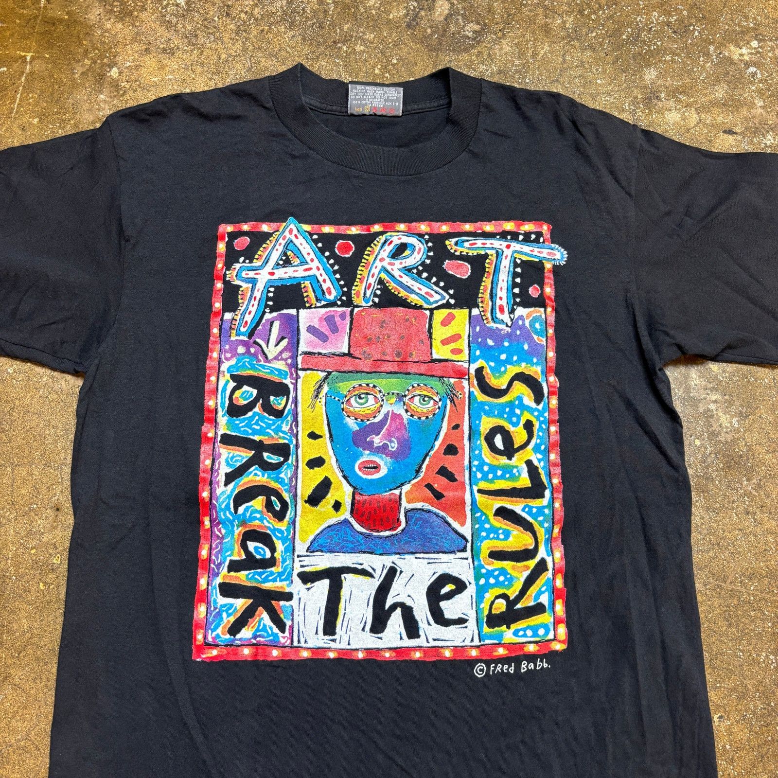 Vintage Vintage 90s Fred Babb Art Breaks The Rules Shirt Men's Large Size US L / EU 52-54 / 3 - 2 Thumbnail