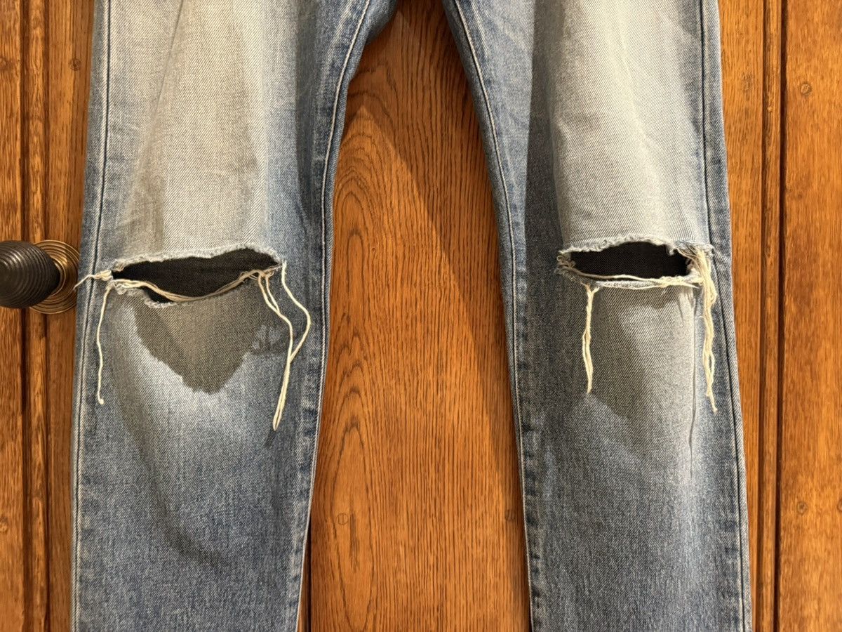 Saint Laurent Paris SS16 Saint Laurent D10 knee rip jeans Hedi 33 grail slim Size US 33 - 14 Thumbnail