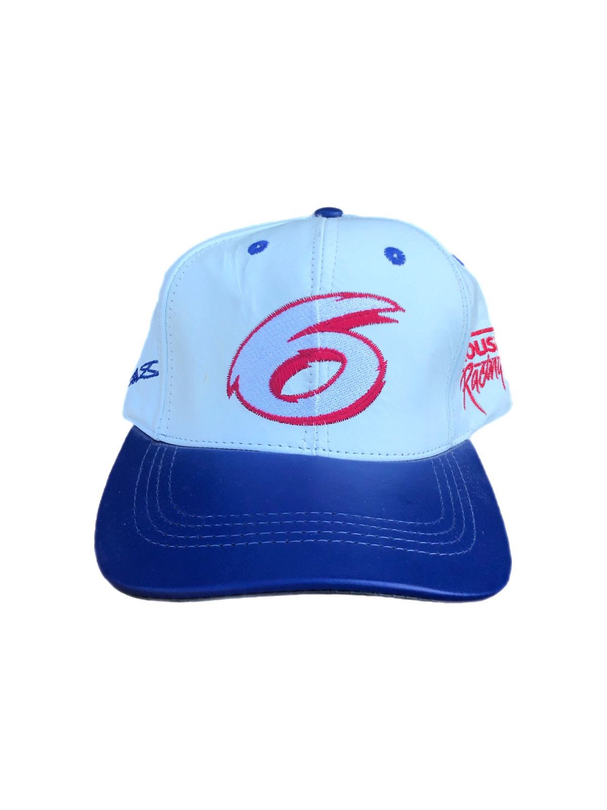 Jeff Hamilton Vintage Roush Racing Hat Cap Strap Back NASCAR Leather Size ONE SIZE - 1 Thumbnail
