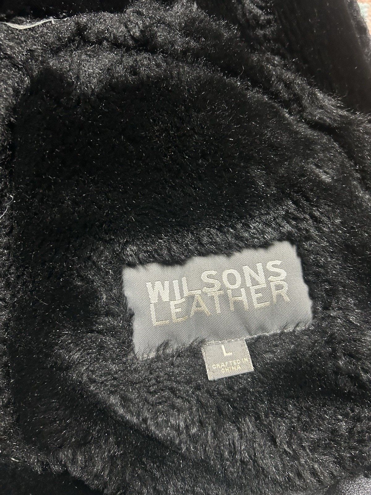 Vintage Vtg Wilson’s hooded leather jacket faux fur motorcycle L Size US L / EU 52-54 / 3 - 7 Thumbnail