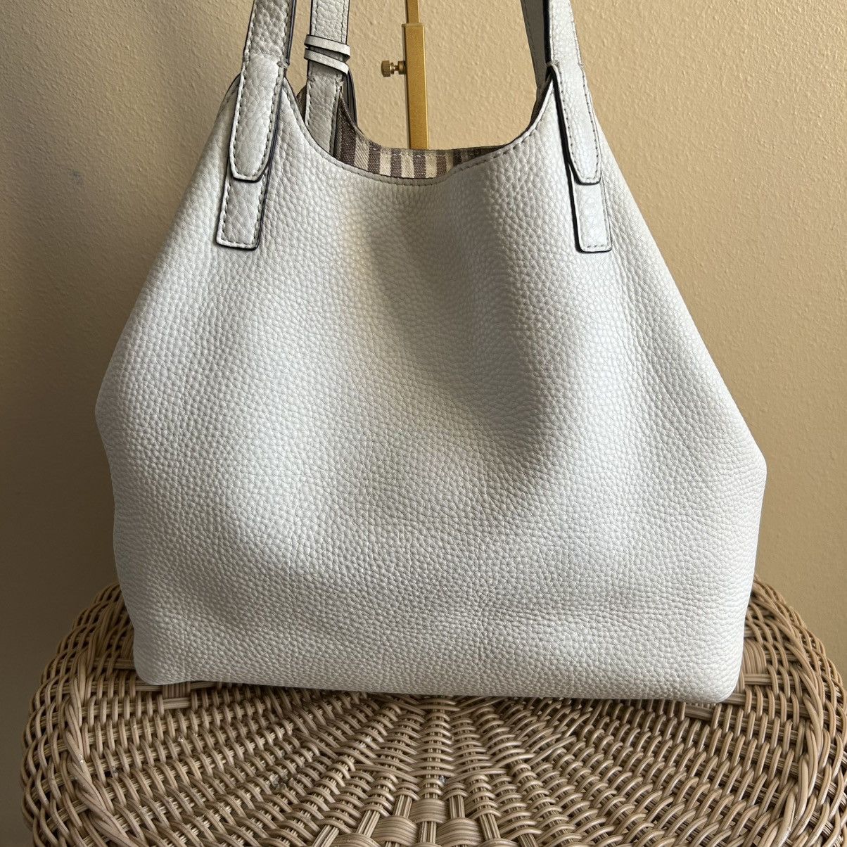 Henri Bendel Henri Bendel White Leather Tote Bag Size ONE SIZE - 6 Thumbnail