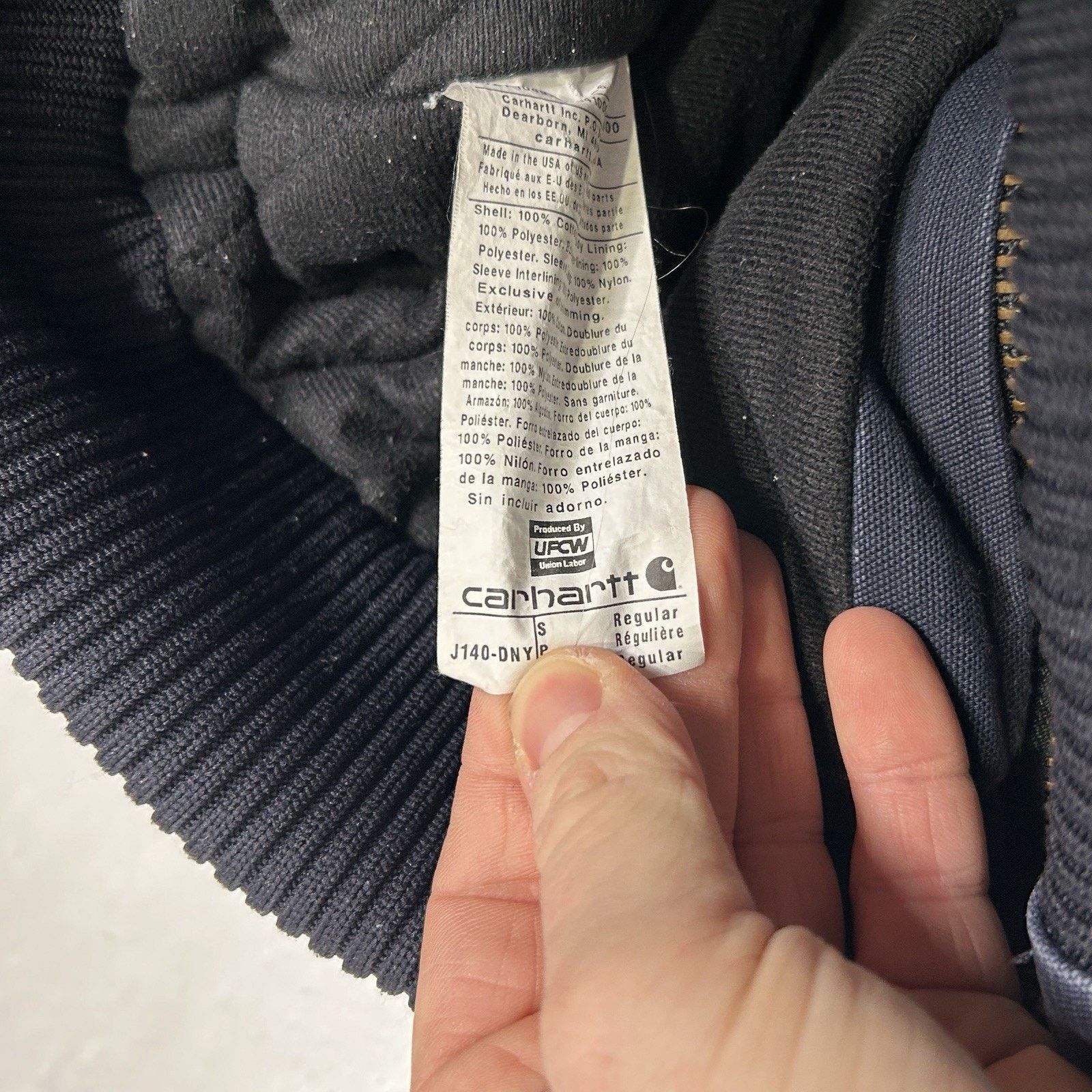 Carhartt Carhartt Quilted Active Jacket “Dark Navy” J140 DNY Size US S / EU 44-46 / 1 - 12 Thumbnail