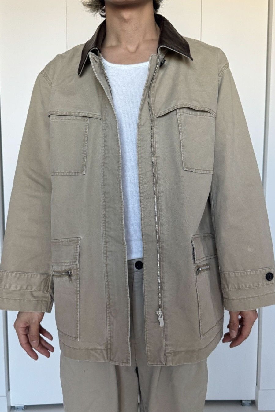 Other CPLUS SERIES Utility Field Jacket Leather Collar Beige Size US M / EU 48-50 / 2 - 4 Thumbnail