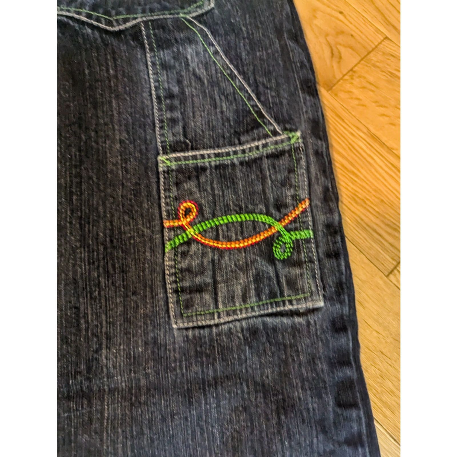 Express VINTAGE BROOKLYN XPRESS Jeans 90s Y2K Hip Hop Baggy Wide-Leg 36" Mens Blue Denim 5-Pocket Zipper Fly Size US 36 / EU 52 - 3 Thumbnail