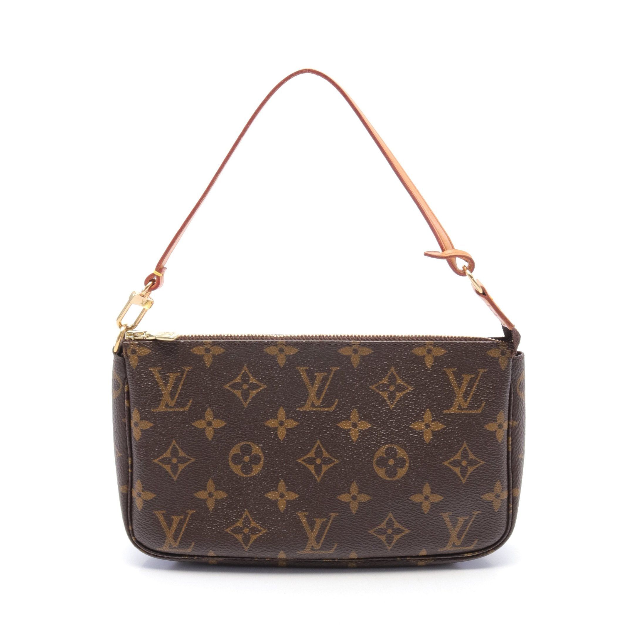 Louis Vuitton Louis Vuitton Pochette Accessoires Monogram Handbag Leather Brown Size ONE SIZE - 1 Thumbnail