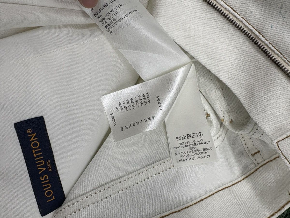 Louis Vuitton Louis Vuitton LV Spray Denim Pants White Blue Jeans Size 38 Size US 38 / EU 54 - 6 Thumbnail