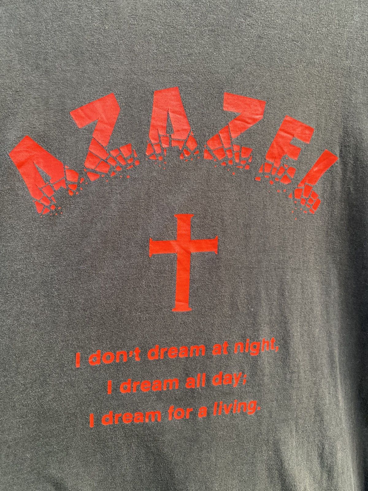 Designer × Japanese Brand × Vintage Vintage RARE 90s DEVIL AZAZEL T-Bar Distressed Tshirt Size US XL / EU 56 / 4 - 11 Thumbnail