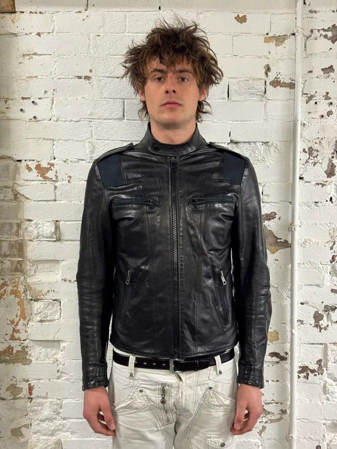 Gucci 2000s Gucci Black Pro Biker Leather Jacket Size US M / EU 48-50 / 2 - 2 Thumbnail