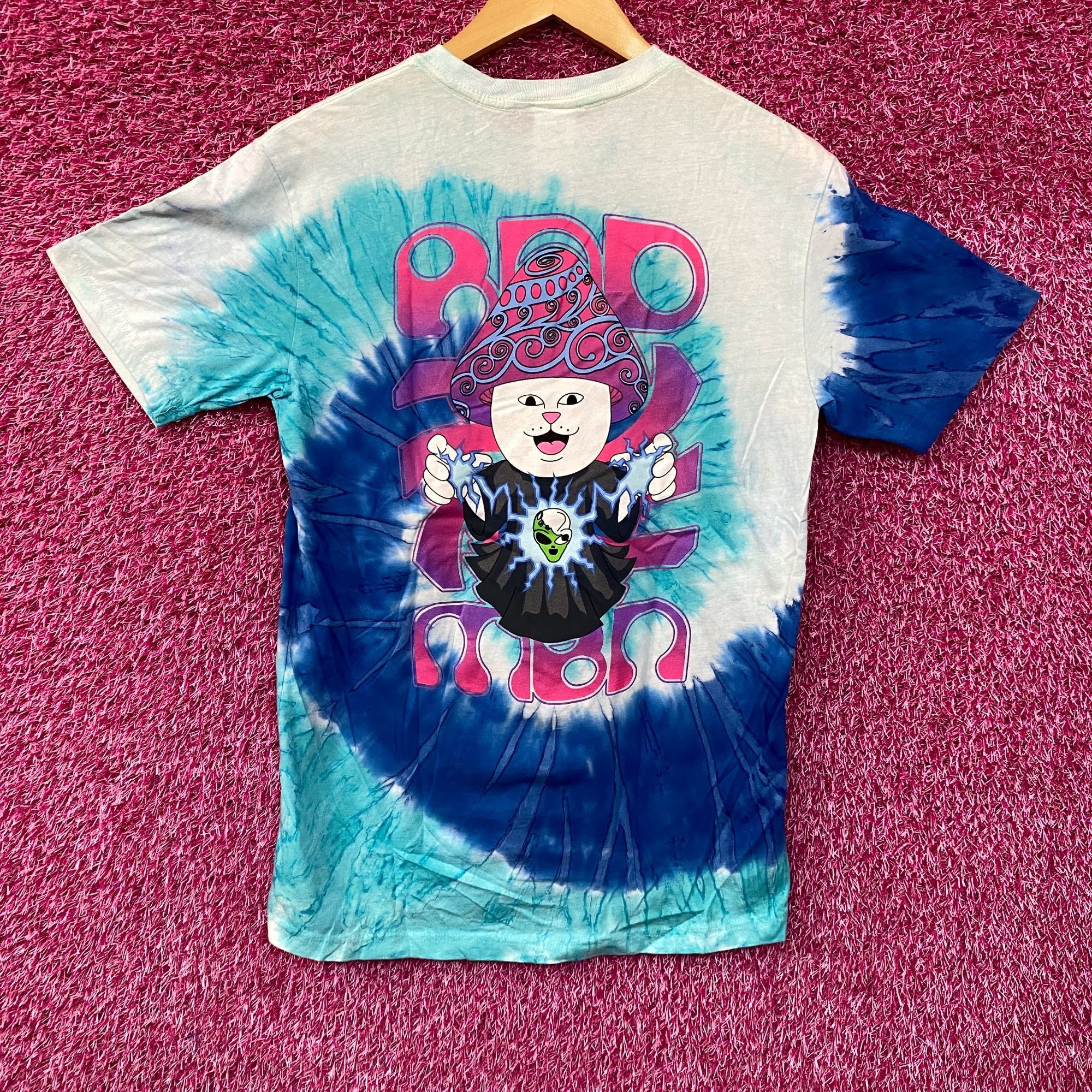 RIPNDIP RIPNDIP Wizard Graphic Print Spiral Tie Dye T-Shirt Small Size US S / EU 44-46 / 1 - 1 Thumbnail