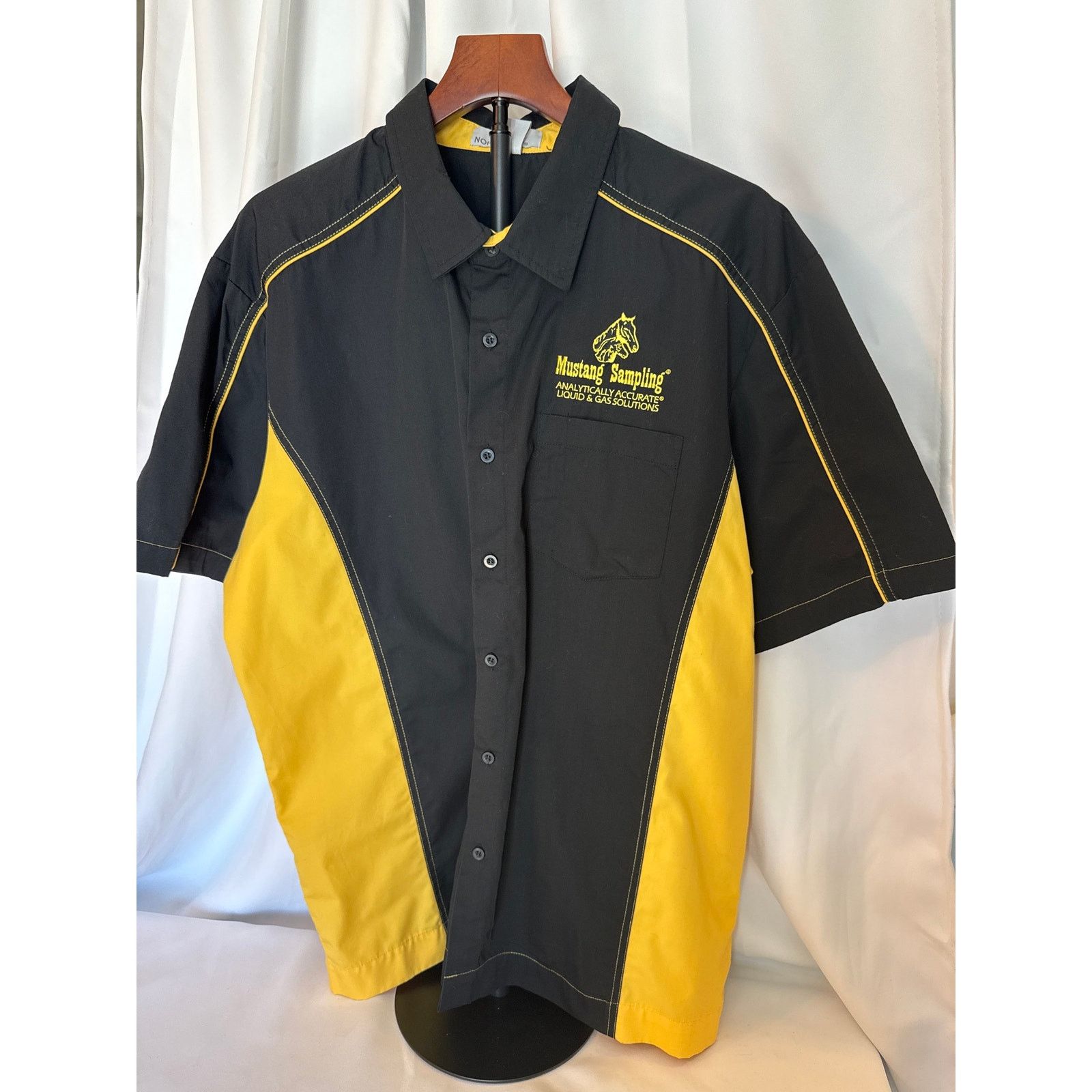 North End Mustang Sampling Racing/Work Shirt Black & Yellow XL Size US XL / EU 56 / 4 - 4 Thumbnail