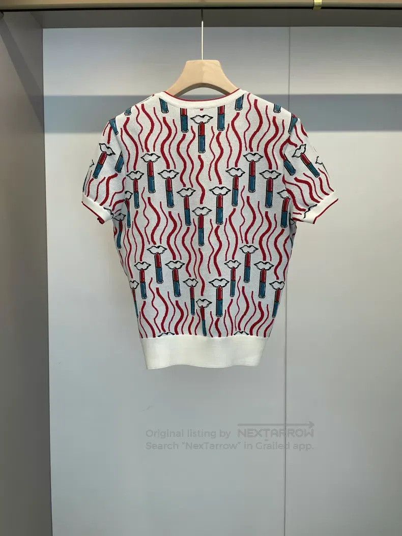 Valentino Valentino Lipstick print knit short sleeves Size M / US 6-8 / IT 42-44 - 2 Thumbnail