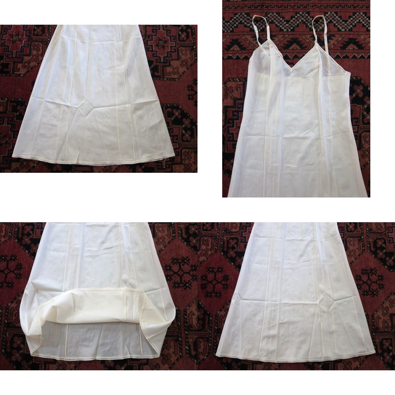 Vintage Vintage Barbizon Ivory Lace Spaghetti Strap Long Slip Nightgown Dress 36 Medium Size M / US 6-8 / IT 42-44 - 8 Thumbnail