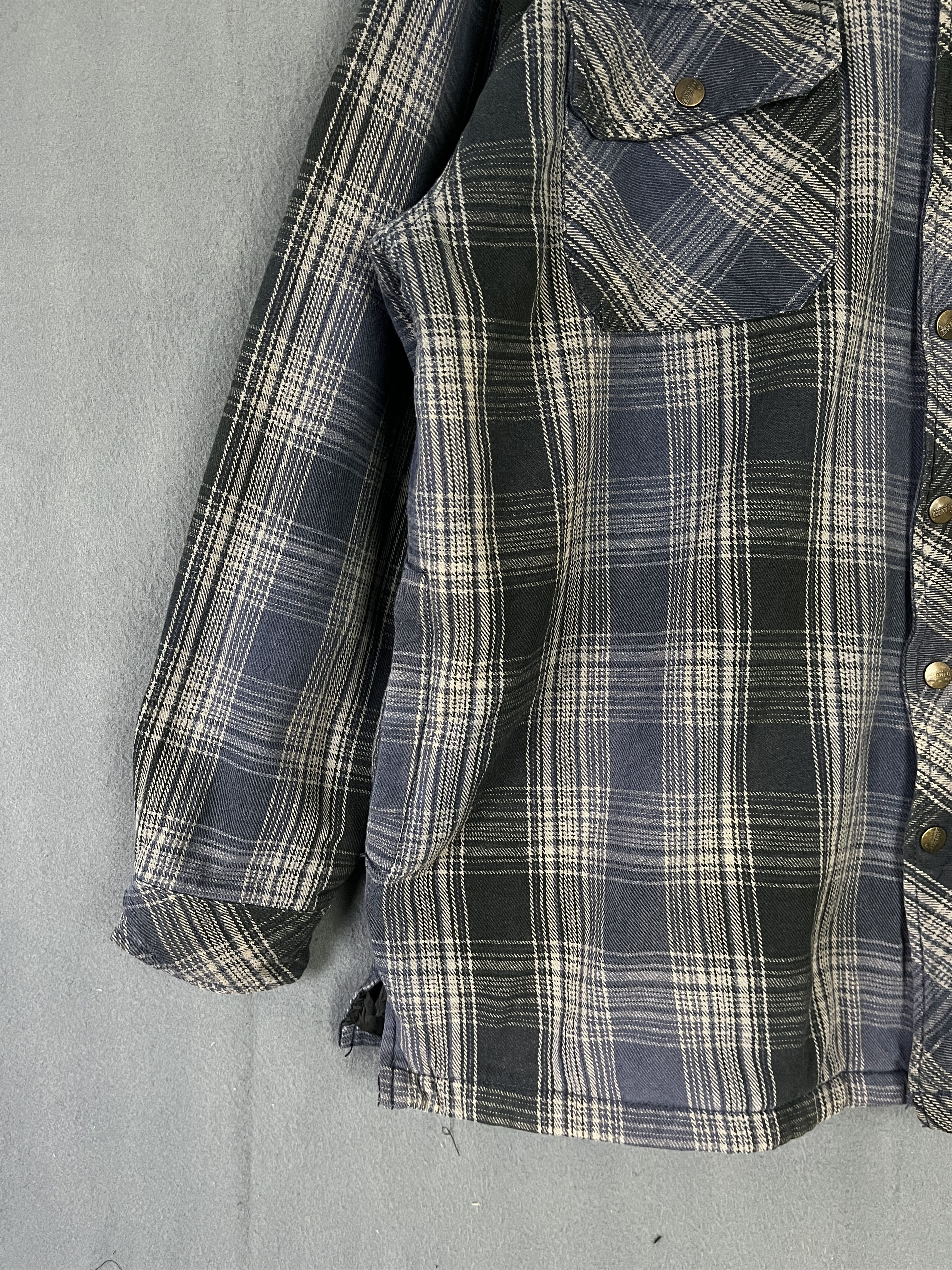 Dickies × Flannel × Vintage Vintage Dickies Padded Quilted Lined Shirt Plaid Work Jacket Size US XXL / EU 58 / 5 - 4 Thumbnail
