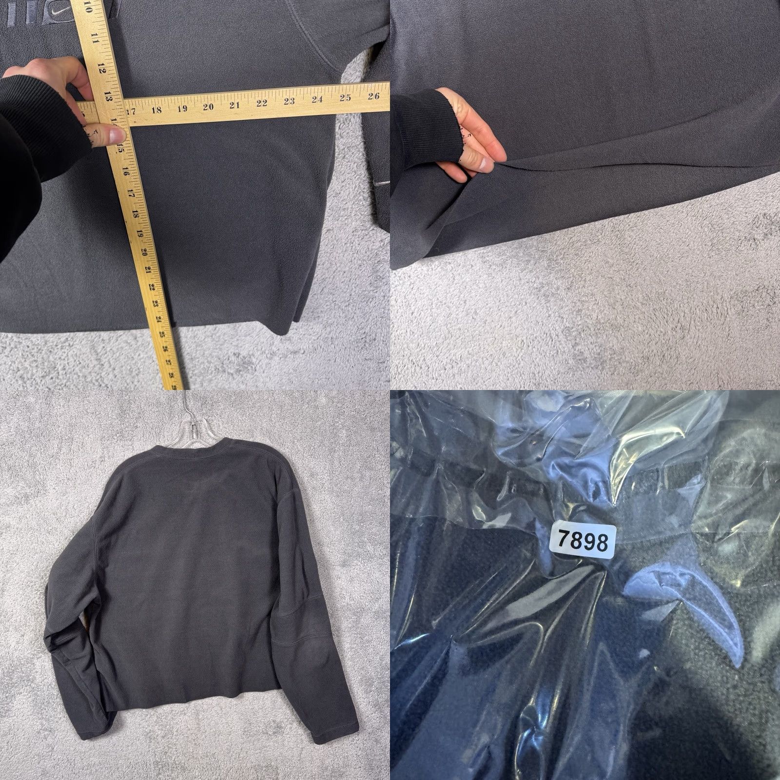 Nike VINTAGE Nike Sweatshirt Mens L Center Swoosh Y2K Silver Tag Cropped Fleece 90s Size US L / EU 52-54 / 3 - 8 Thumbnail