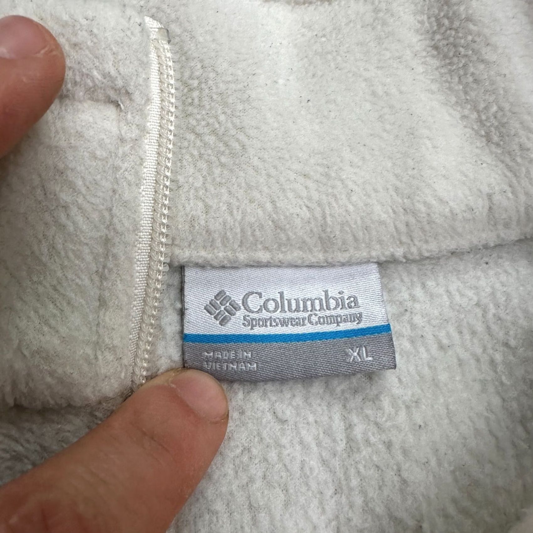 Vintage Columbia Benton Springs Jacket Womens XL Cream Full Zip Fleece Outdoor Mid-Length Long Sleeve Pockets Zipper Regular Ivory Size XL / US 12-14 / IT 48-50 - 6 Thumbnail