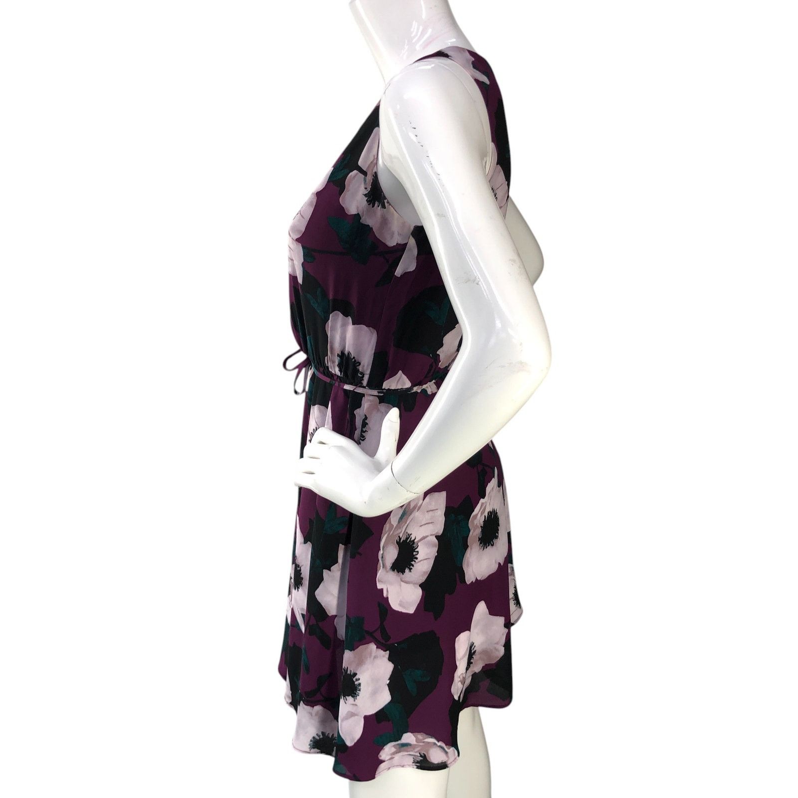Banana Republic Banana Republic Sz XXSP Dress Sleeveless Floral Print Purple Size XXS / US 00 / IT 34 - 5 Thumbnail