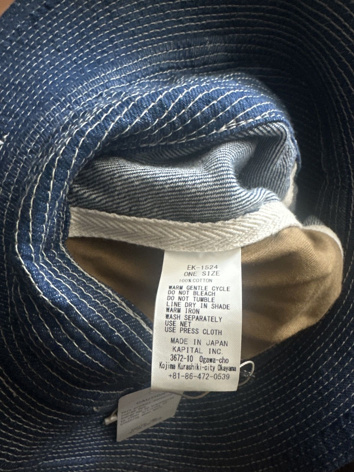 Kapital Indigo Blue Denim Kapital Bucket Hat Size ONE SIZE - 5 Thumbnail