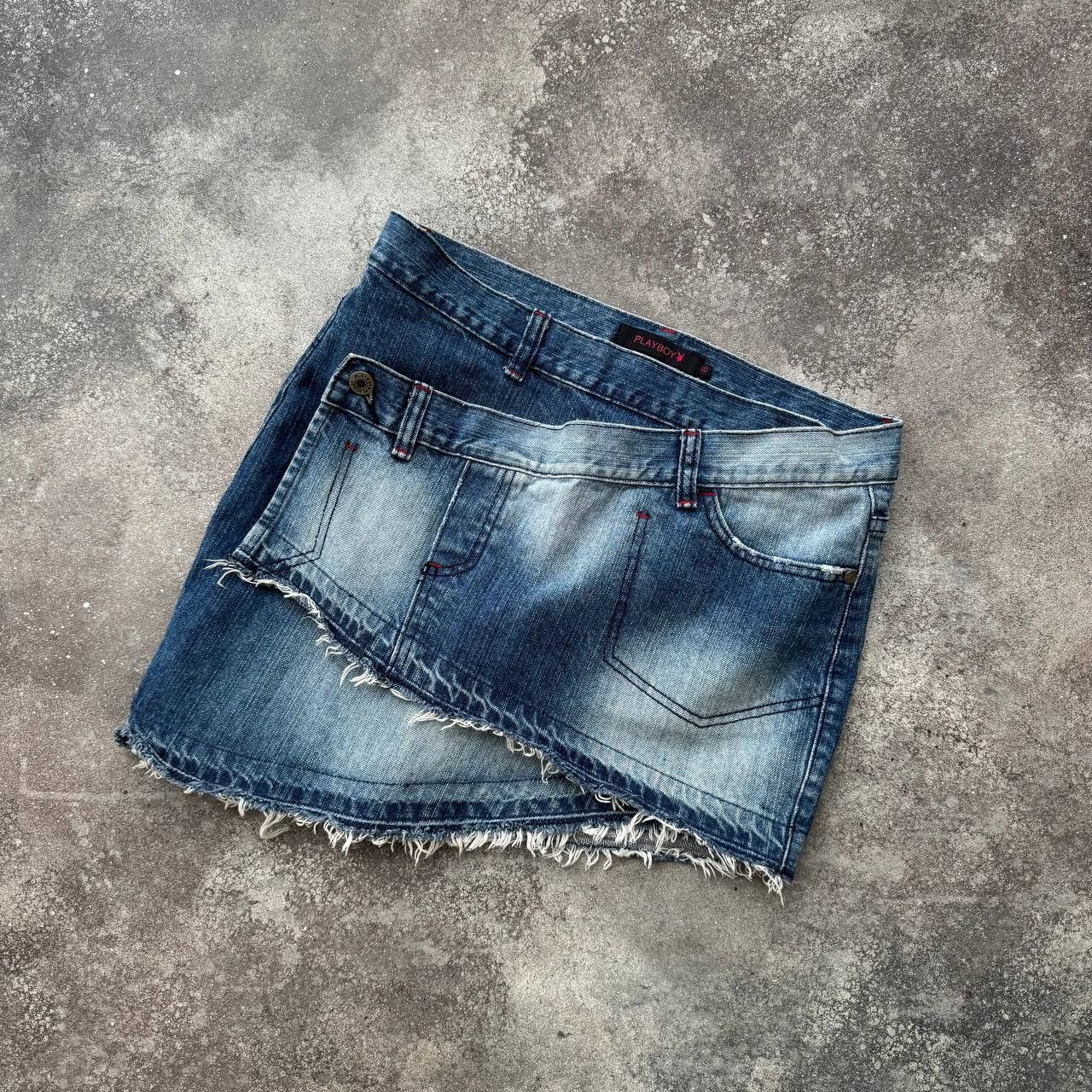 20471120 × Japanese Brand Playboy Vintage Washed Skirt Size 30" / US 8 / IT 44 - 9 Thumbnail