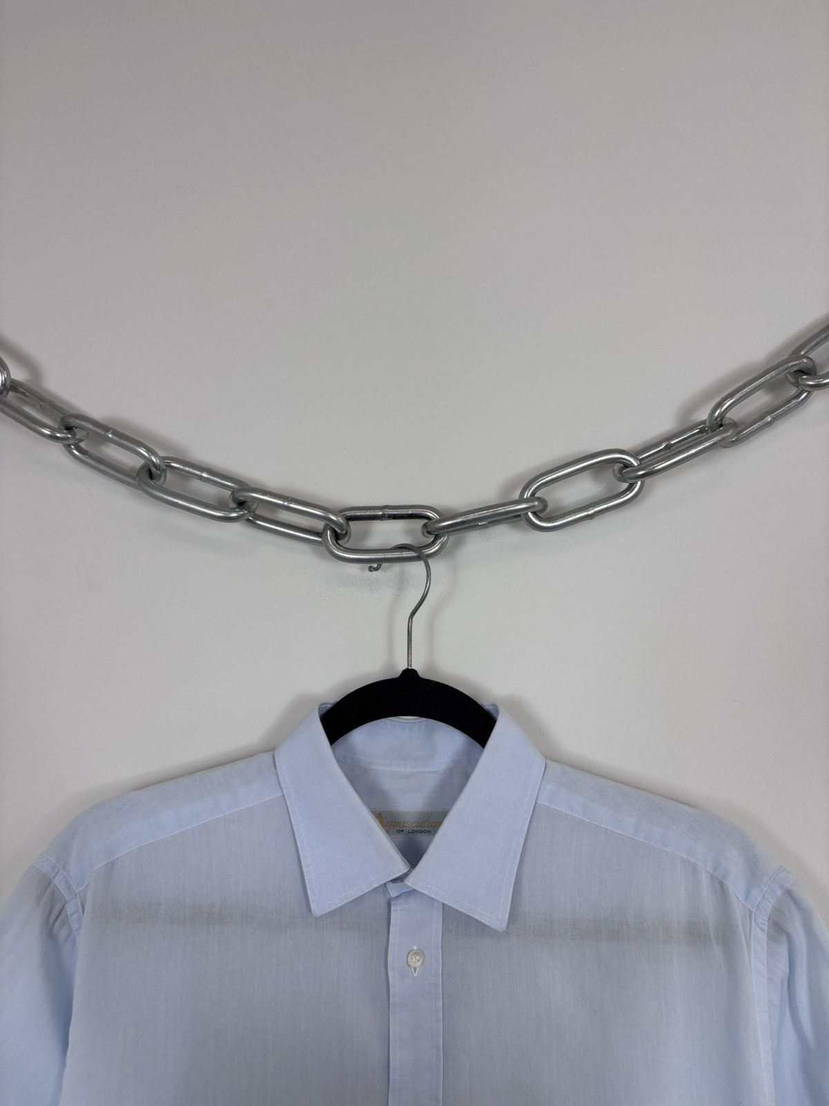 Aquascutum Vintage Aquascutum Men’s Light Blue Short Sleeve Shirt Size US M / EU 48-50 / 2 - 3 Thumbnail