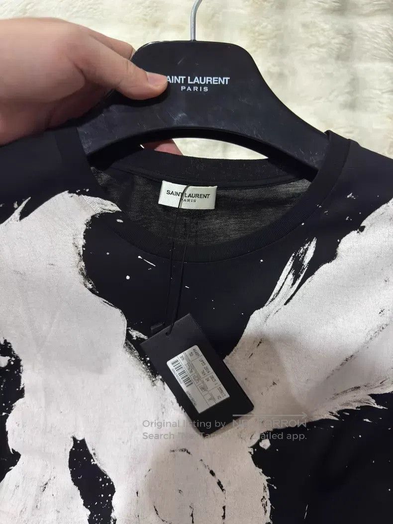 Saint Laurent Paris Saint Laurent Paris Black Large Right Men's Short Sleeve T Size US M / EU 48-50 / 2 - 4 Thumbnail