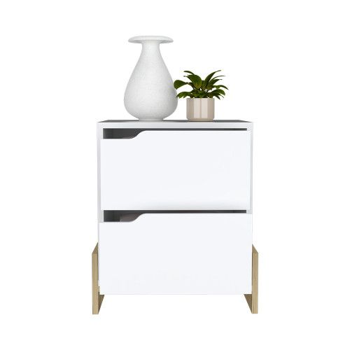 Designer × Homemade Nightstand Brookland, Bedside Table with Double Drawers and Size US L / EU 52-54 / 3 - 6 Thumbnail