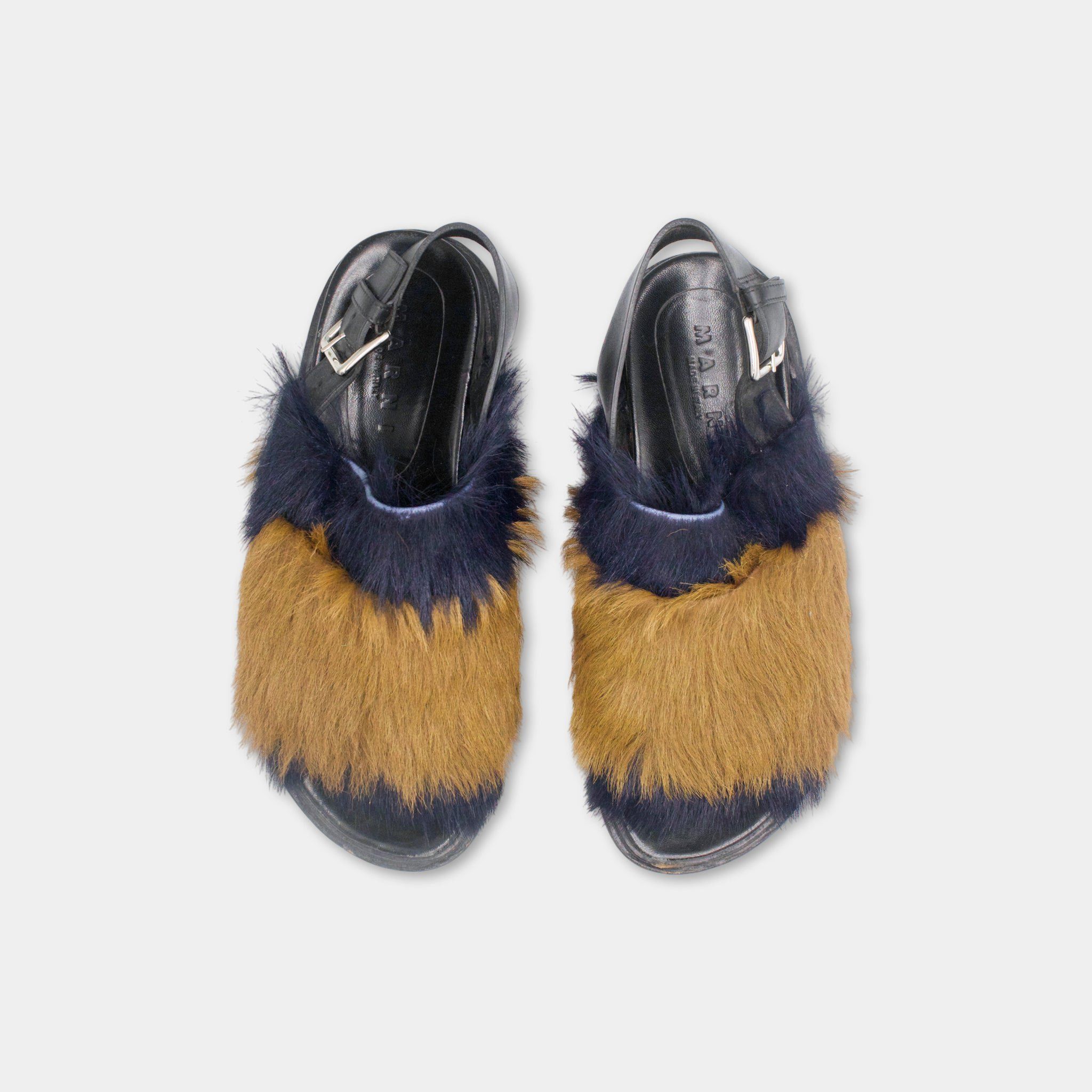 Marni Marni Two-Tone Furry Sandals Size US 6 / IT 36 - 2 Thumbnail